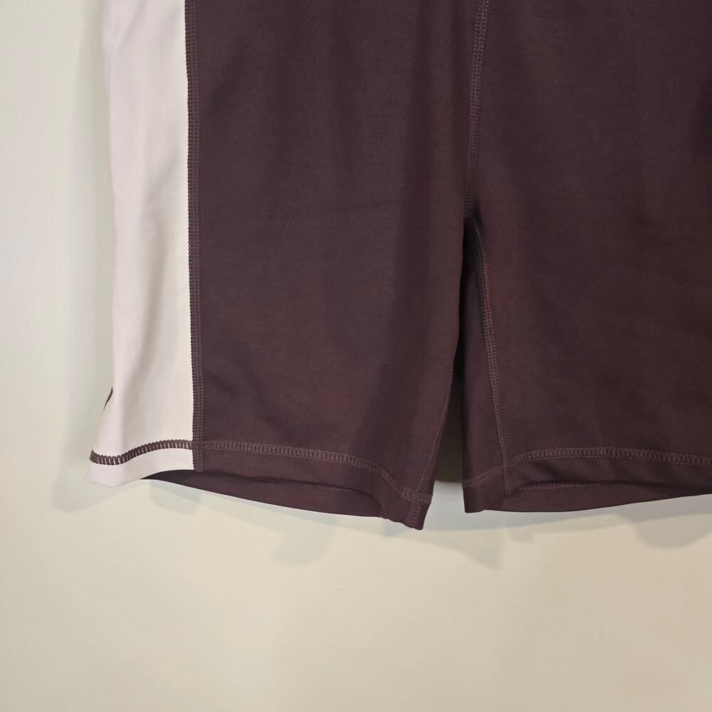 Women's Wilo The Label Brown & Tan Athletic Biker Shorts | Size Large - Picture 4 of 8